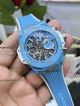bbf Hublot Big Bang sky blue ceramic case rubber strap swiss replcia watch (2)_th.jpg